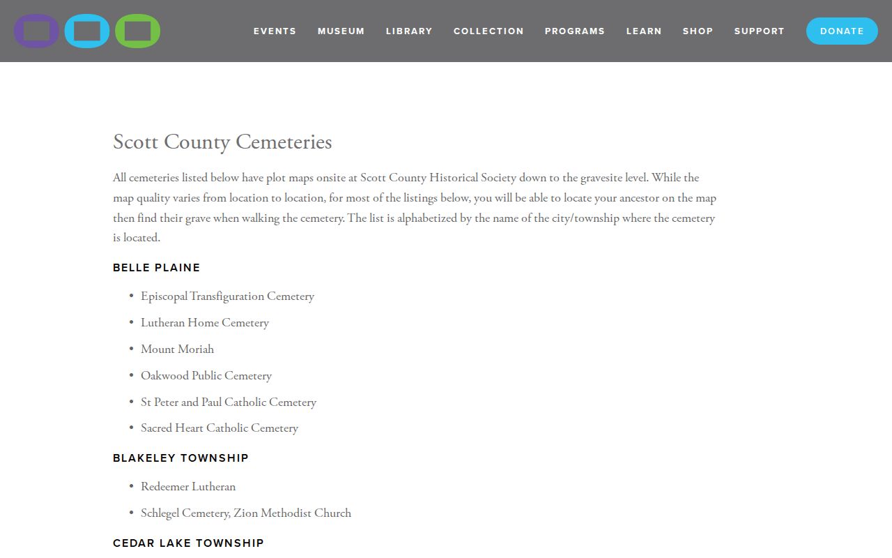 Shakopee city directory family-history cemetery records list